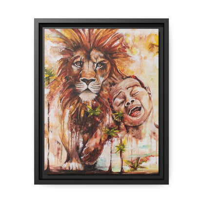 "Cry" Framed Canvas Print